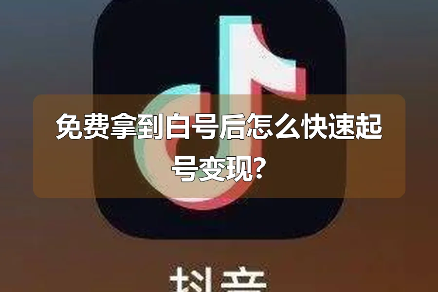 免费拿到白号后怎么快速起号变现?